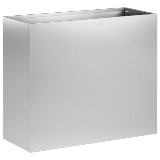 vidaXL Γλάστρα Κήπου Ασημί 50 x 20 x 40 εκ. Γαλβανισμένος Χάλυβας
