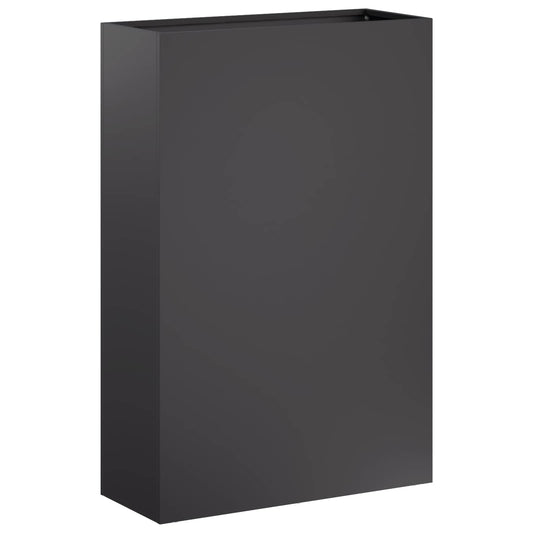 vidaXL Γλάστρα Κήπου Μαύρο 50 x 20 x 75 εκ. Ψυχρής έλασης χάλυβας