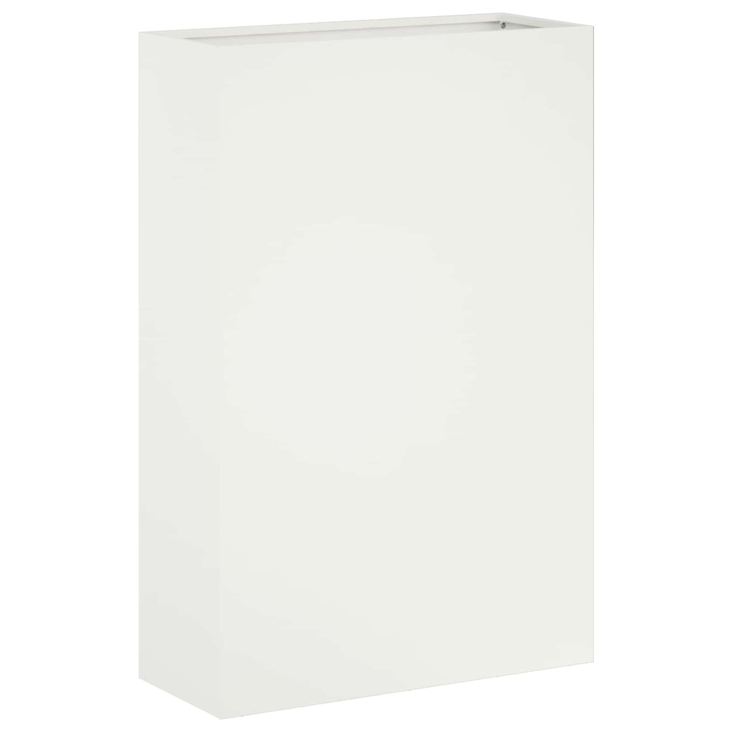vidaXL Γλάστρα Κήπου Λευκό 50 x 20 x 75 εκ. Ψυχρής έλασης χάλυβας