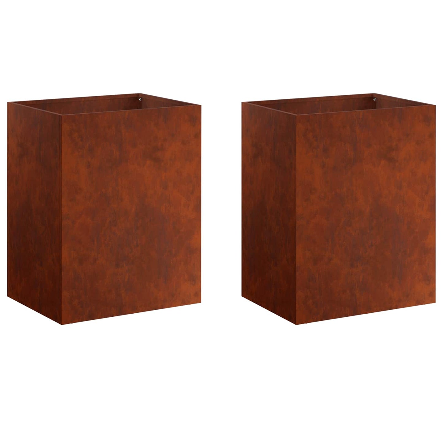vidaXL Γλάστρα Κήπου 2 τμχ. Σκ rusty 40 x 30 x 40 εκ