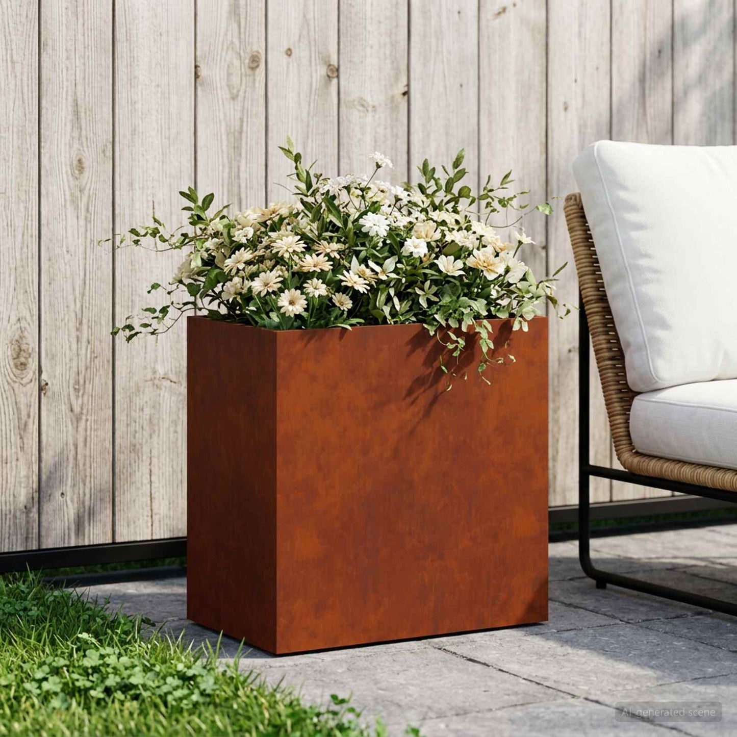 vidaXL Γλάστρα Κήπου Σκ rusty 50 x 30 x 40 εκ.