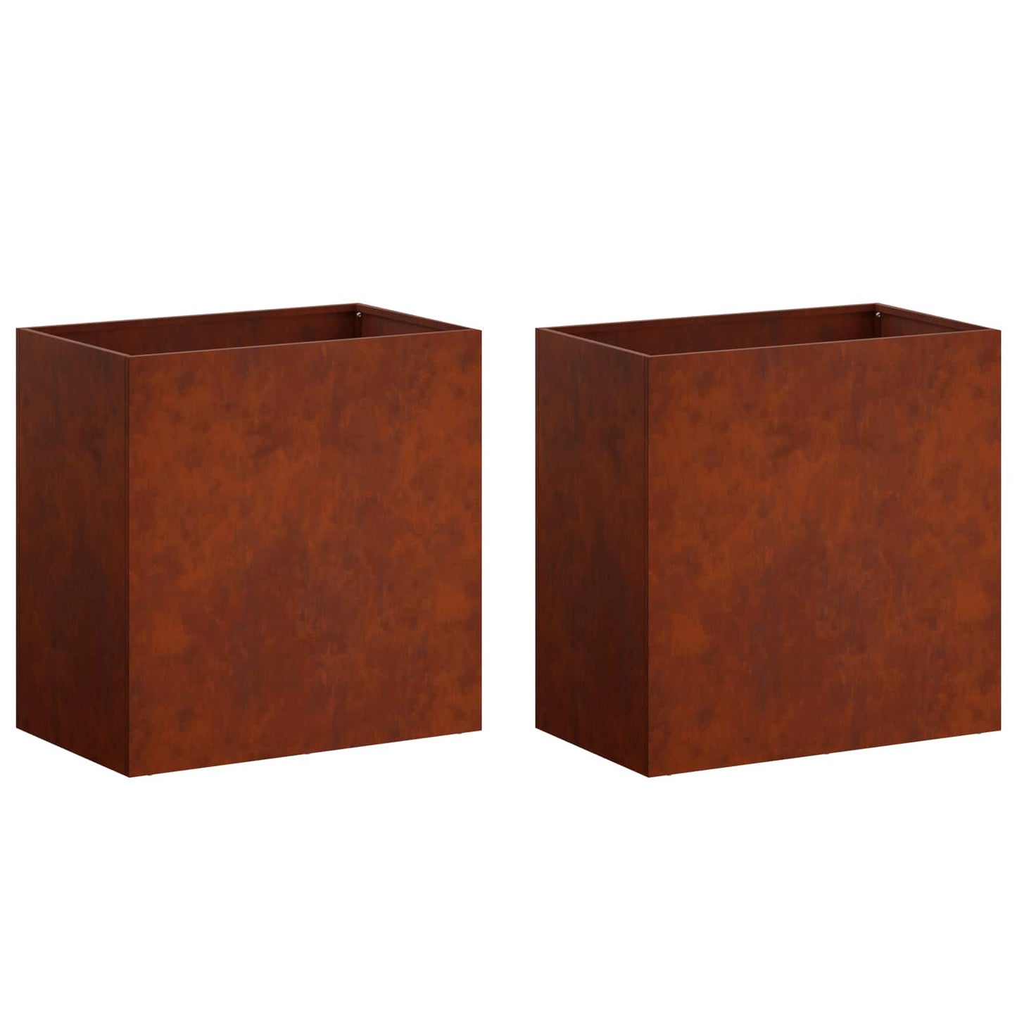 vidaXL Γλάστρα Κήπου 2 τμχ. Σκ rusty 50 x 30 x 40 εκ.