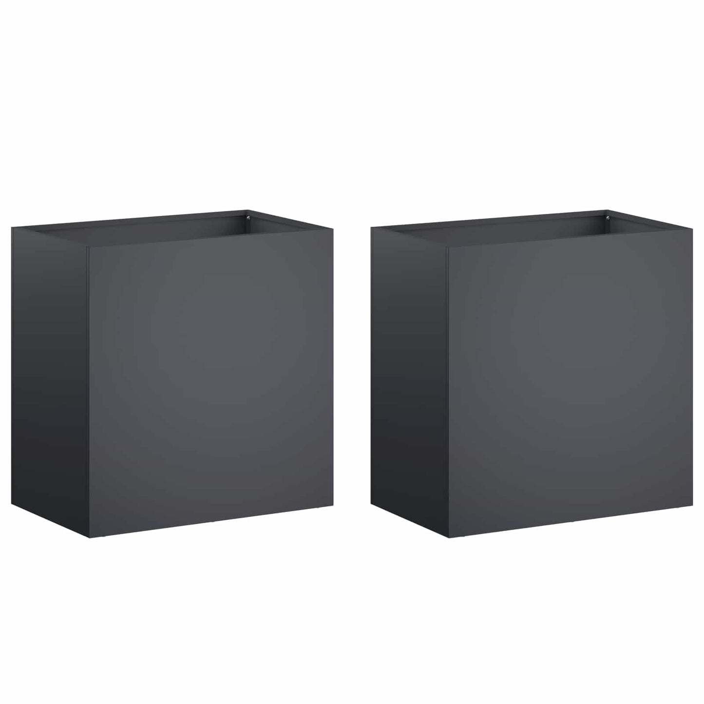 vidaXL Γλάστρα Κήπου 2 τμχ. Ανθρακί 50 x 30 x 50 cm