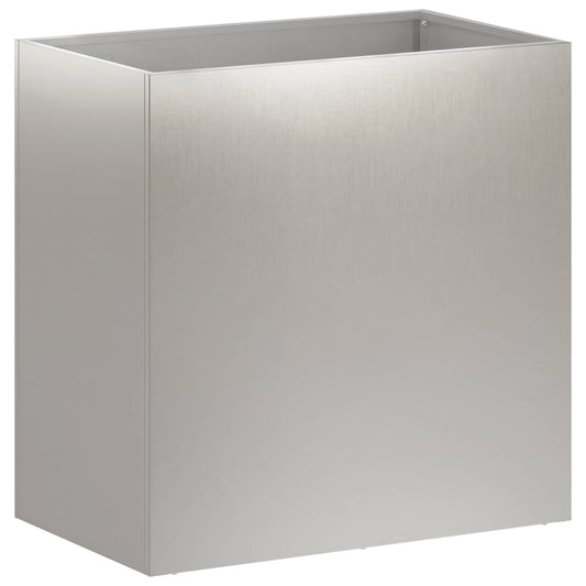 vidaXL Γλάστρα Κήπου Ασημί 50 x 30 x 50 cm Ανοξείδωτο Ατσάλι