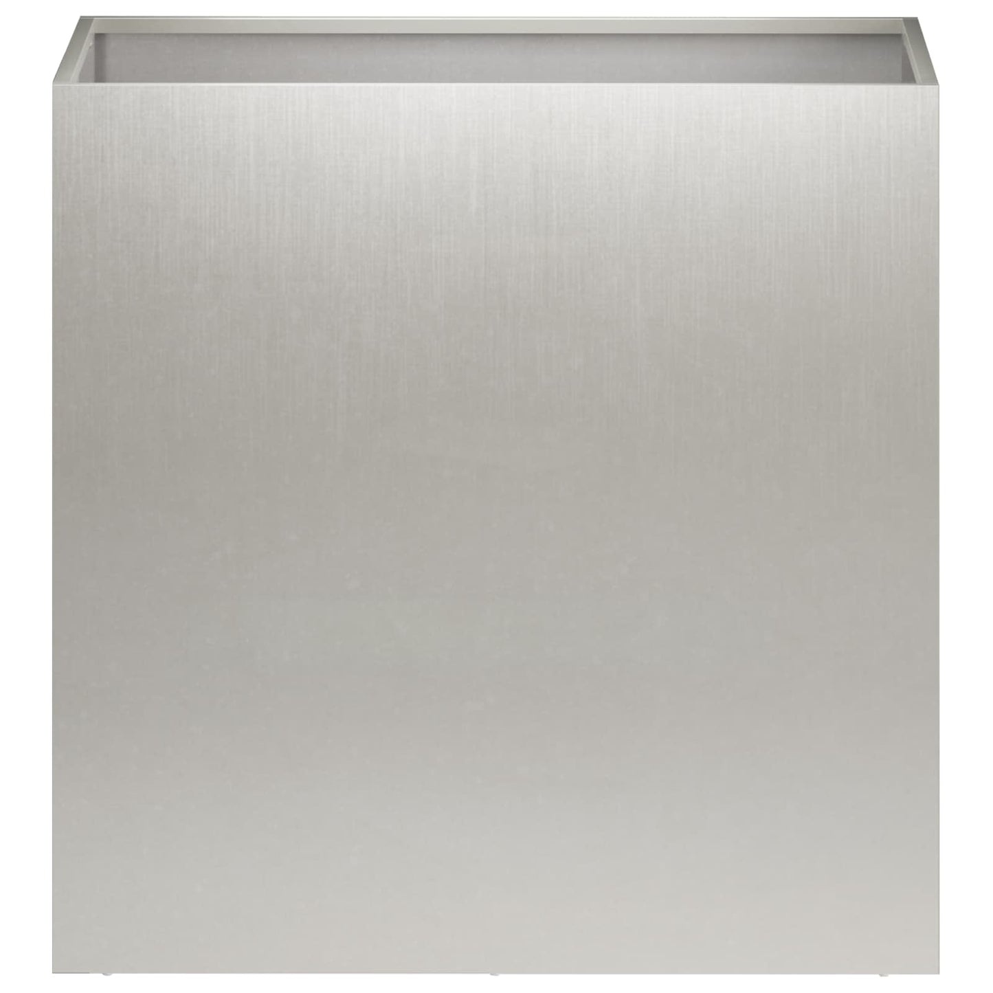 vidaXL Γλάστρα Κήπου Ασημί 50 x 30 x 50 cm Ανοξείδωτο Ατσάλι
