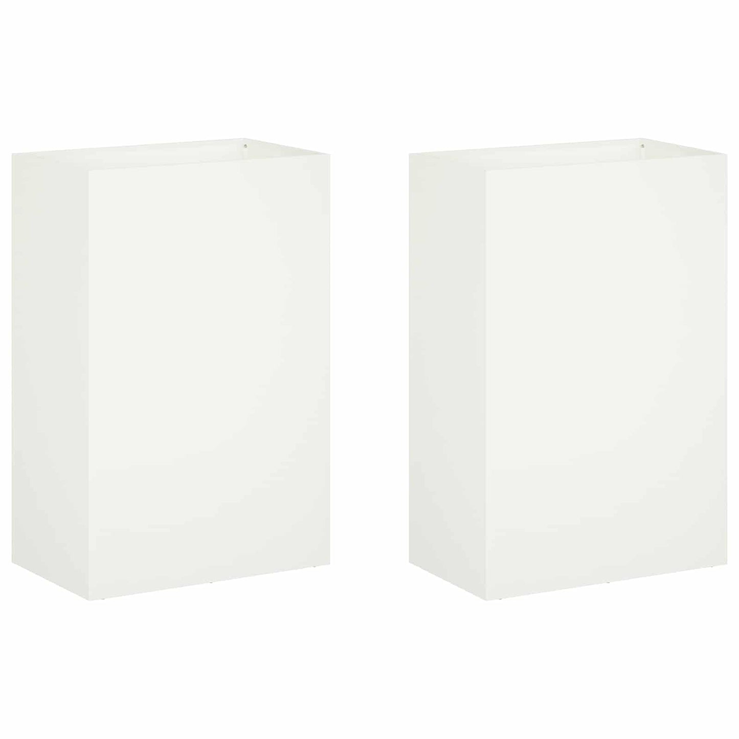 vidaXL Γλάστρα Κήπου 2 τμχ. Λευκό 50 x 30 x 75 εκ