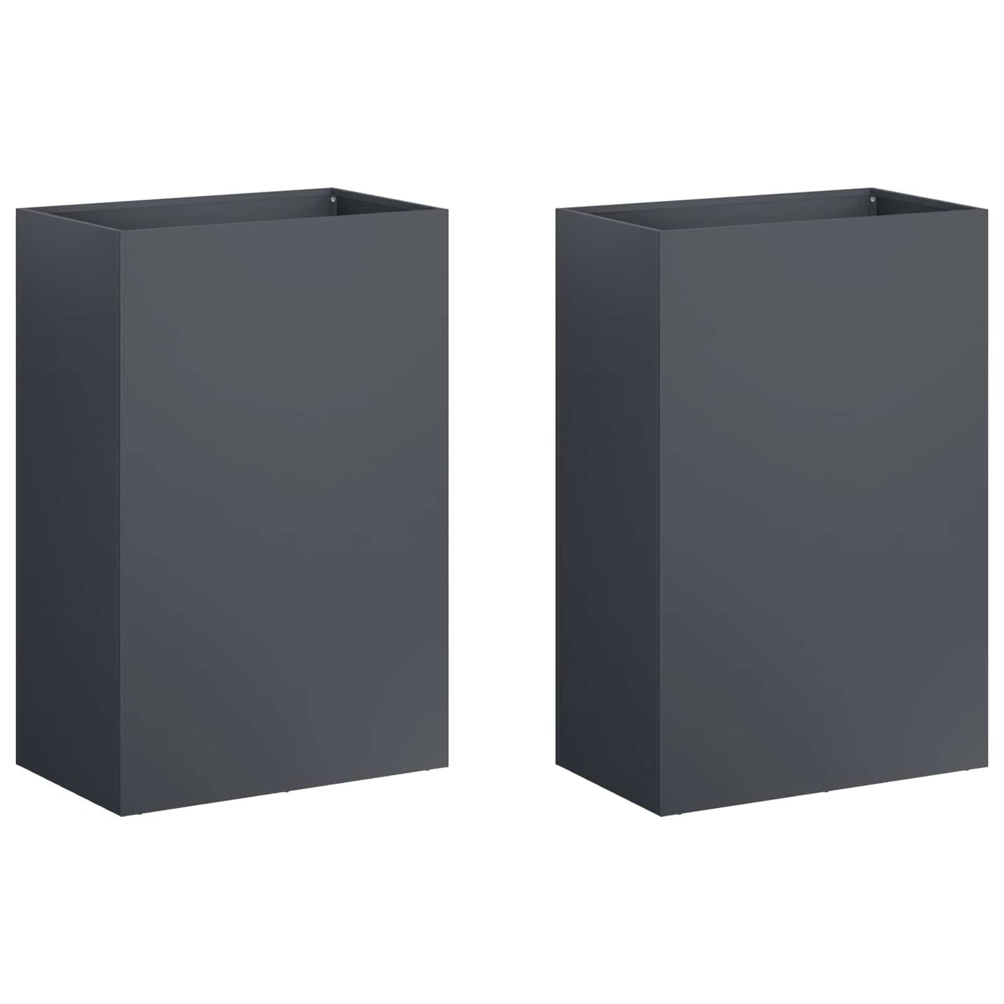 vidaXL Γλάστρα Κήπου 2 τμχ. Ανθρακί 50 x 30 x 75 εκ