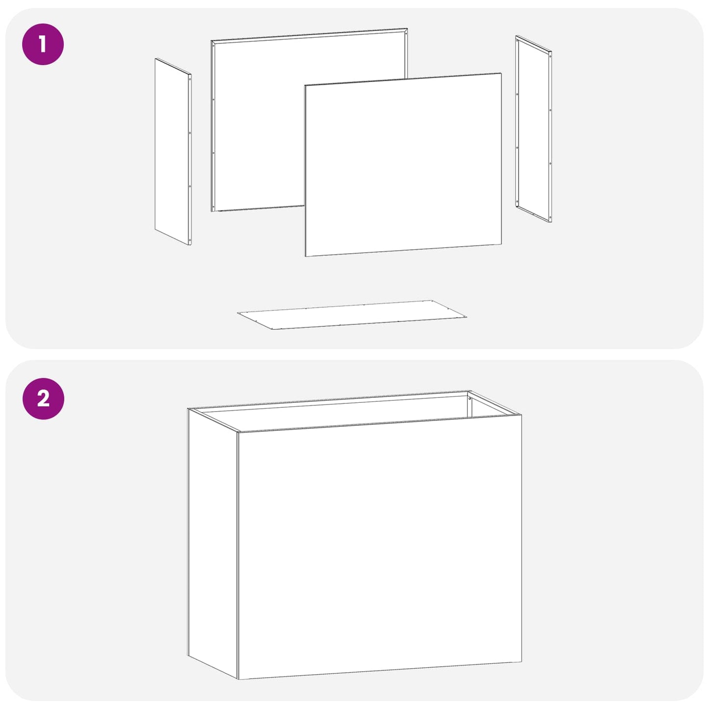 vidaXL Γλάστρα Κήπου 2 τμχ. Ανθρακί 60 x 30 x 40 εκ.