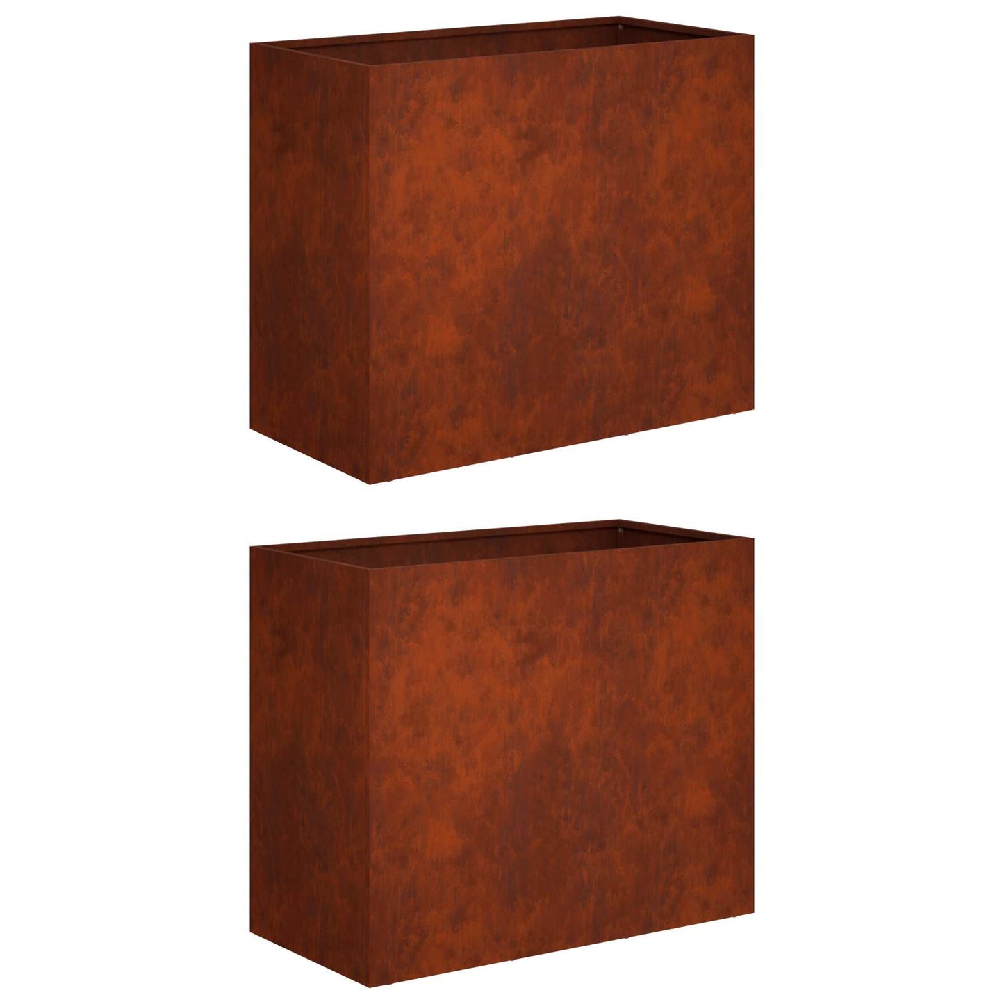 vidaXL Γλάστρα Κήπου 2 τμχ. Σκ rusty 60 x 30 x 40 εκ.