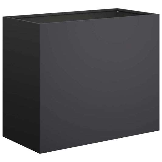 vidaXL Γλάστρα Κήπου Μαύρο 60 x 30 x 50 εκ. Ψυχρής έλασης χάλυβας