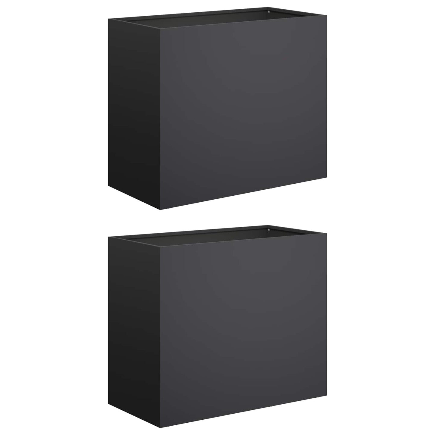 vidaXL Γλάστρα Κήπου 2 τμχ. Μαύρο 60 x 30 x 50 εκ.