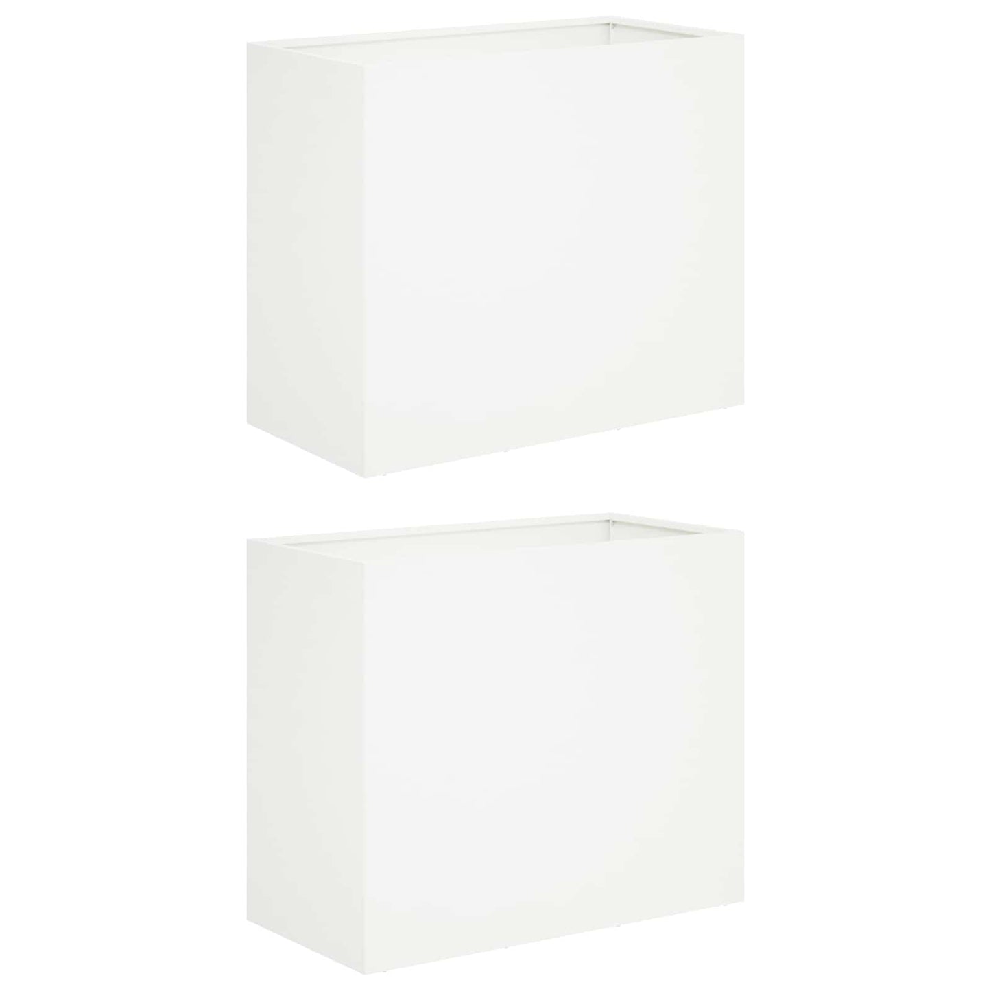 vidaXL Γλάστρα Κήπου 2 τμχ. Λευκό 60 x 30 x 50 εκ.