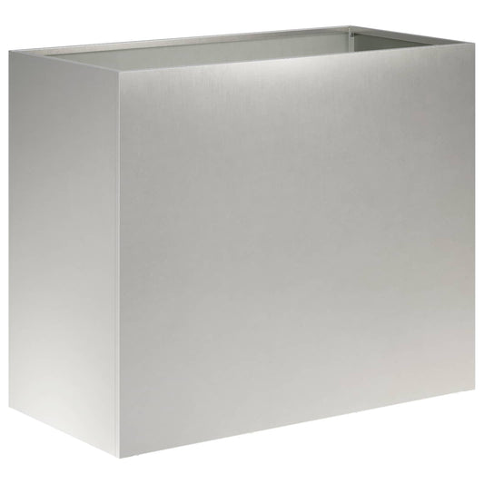 vidaXL Γλάστρα Κήπου Ασημί 60 x 30 x 50 εκ. Ανοξείδωτο Ατσάλι