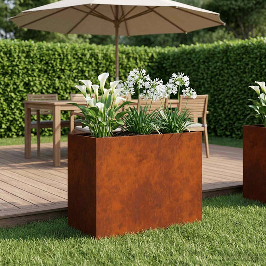 vidaXL Γλάστρα Κήπου Σκ rusty 60 x 30 x 50 εκ.