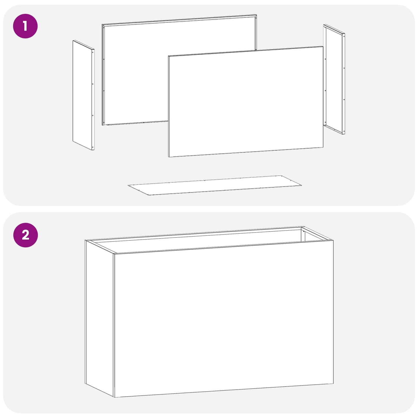 vidaXL Γλάστρα Κήπου 2 τμχ. Ανθρακί 80 x 30 x 40 εκ