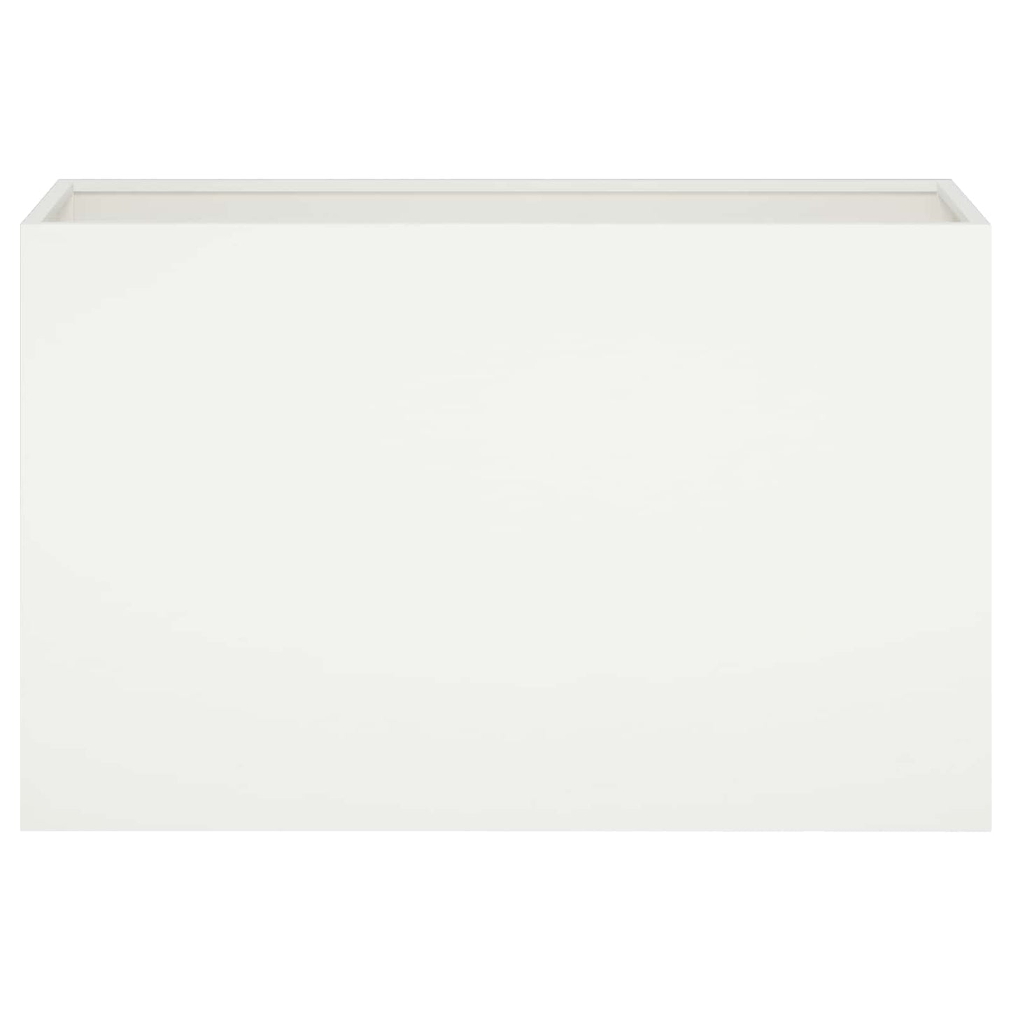 vidaXL Γλάστρα Κήπου Λευκό 80 x 30 x 50 εκ Ψυχρής έλασης χάλυβας