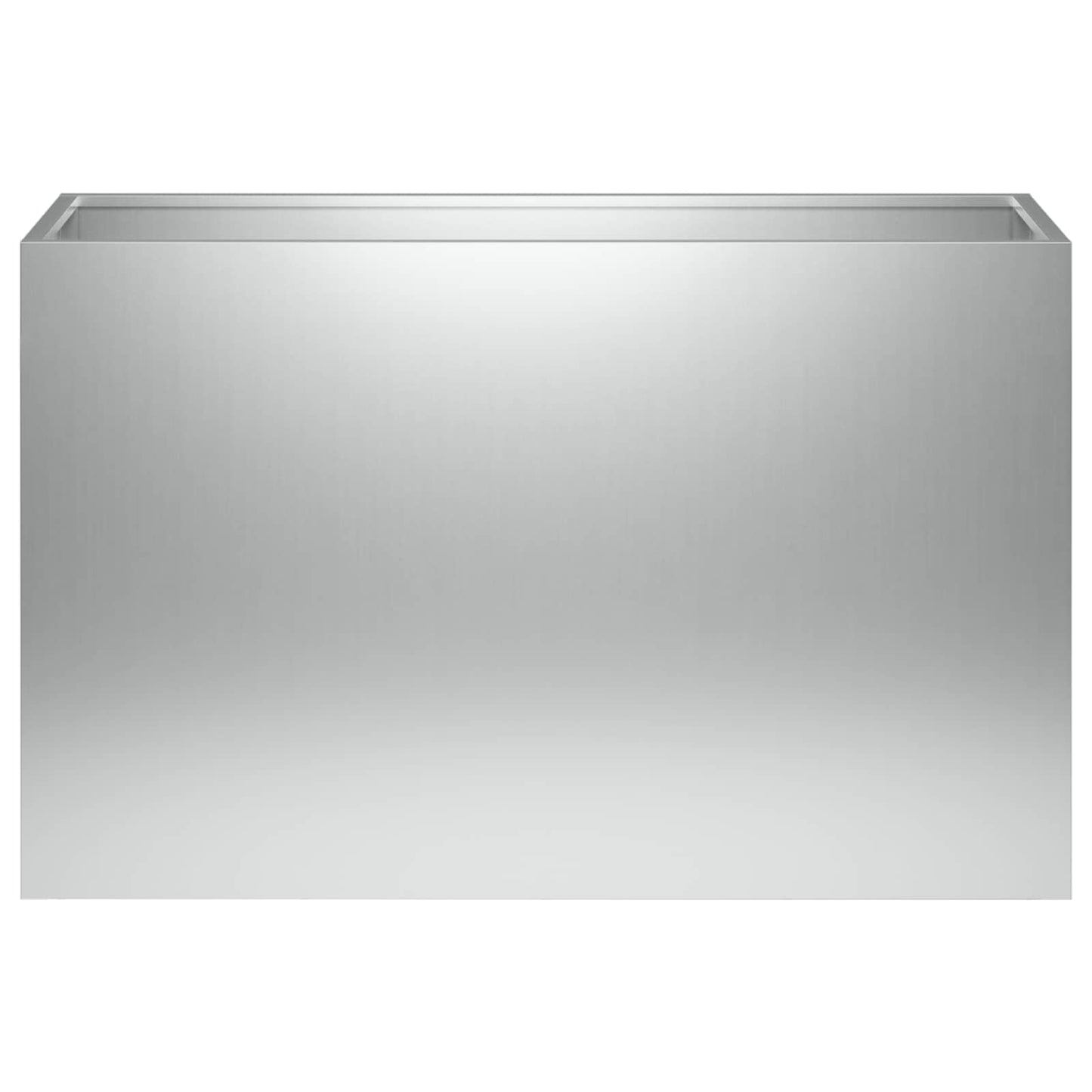 vidaXL Γλάστρα Κήπου Ασημί 80 x 30 x 50 εκ Γαλβανισμένος Χάλυβας