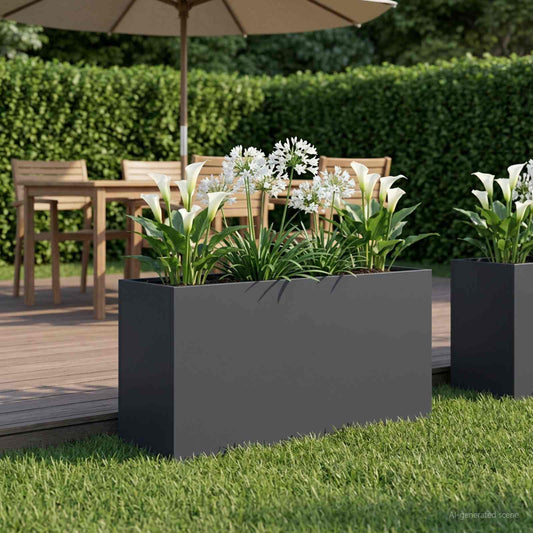 vidaXL Γλάστρα Κήπου Ανθρακί 100 x 30 x 40 εκ Ψυχρής έλασης χάλυβας