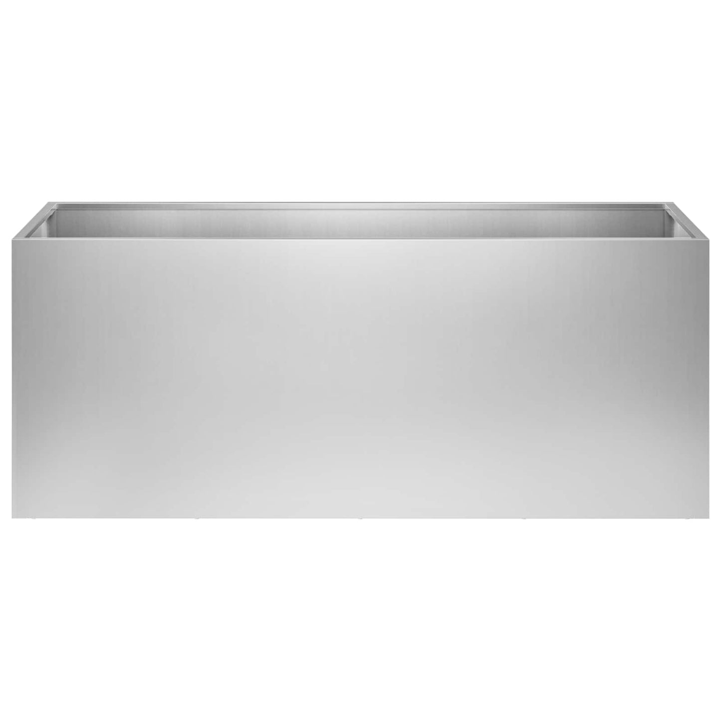 vidaXL Γλάστρα Κήπου 2 τμχ. Ασημί 100 x 30 x 40 εκ