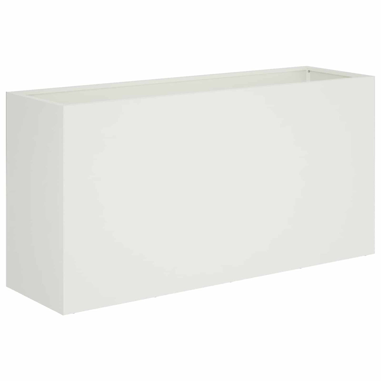 vidaXL Γλάστρα Κήπου Λευκό 100 x 30 x 50 cm Ψυχρής έλασης χάλυβας