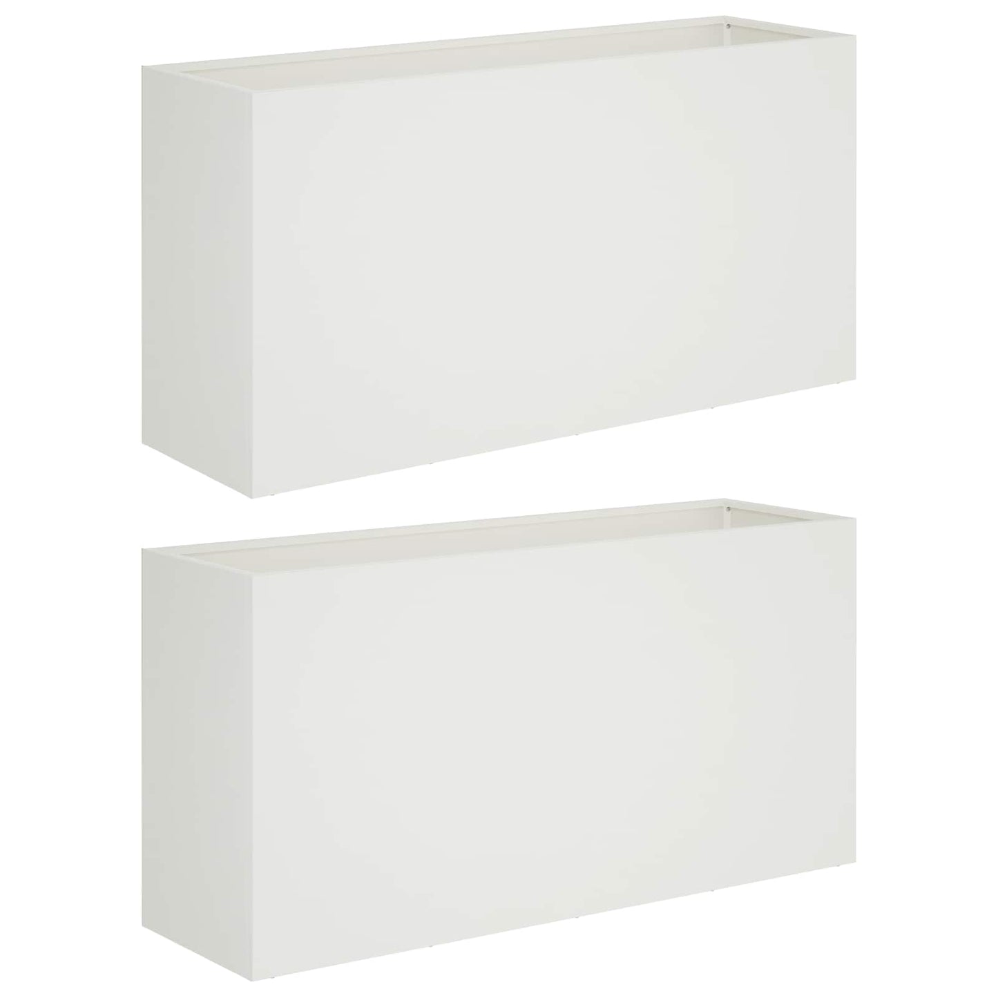 vidaXL Γλάστρα Κήπου 2 τμχ. Λευκό 100 x 30 x 50 cm