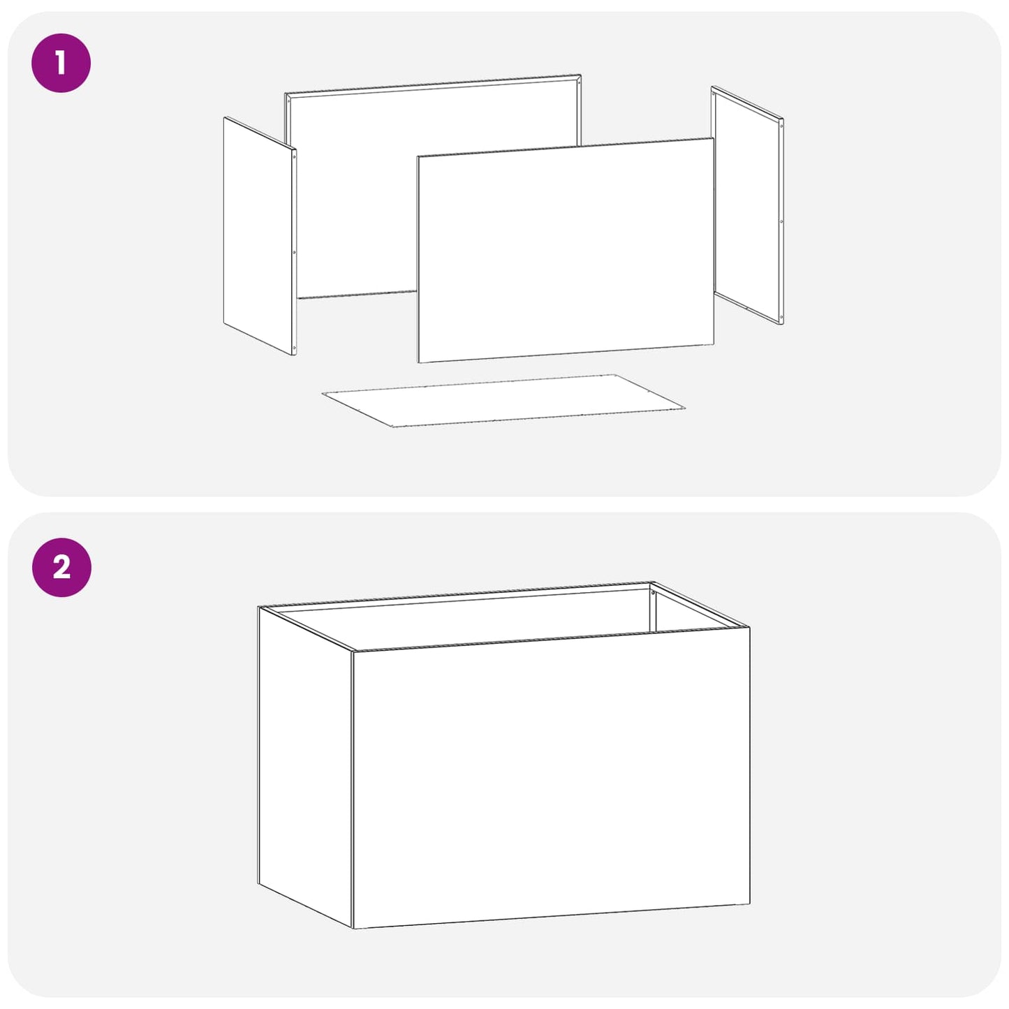 vidaXL Γλάστρα Κήπου 2 τμχ. Ανθρακί 50 x 40 x 40 εκ.