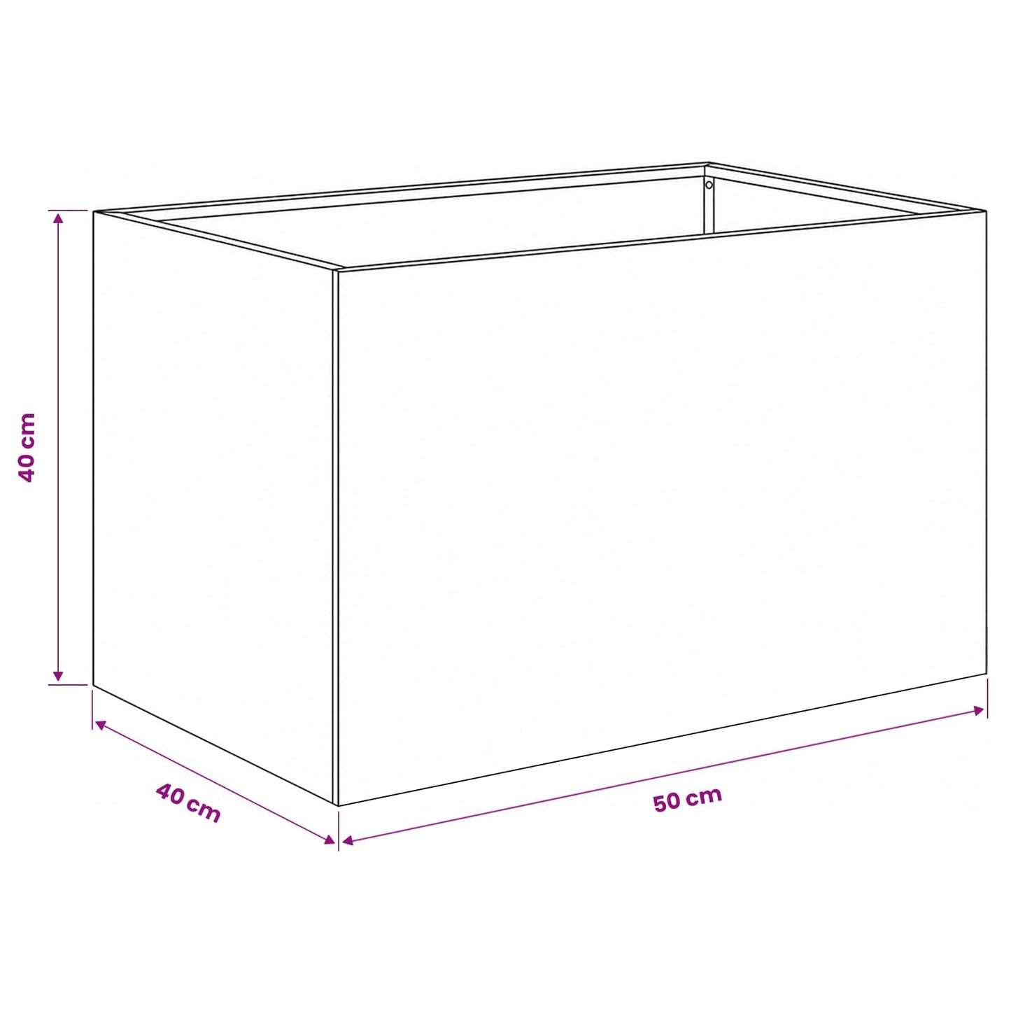 vidaXL Γλάστρα Κήπου 2 τμχ. Ανθρακί 50 x 40 x 40 εκ.