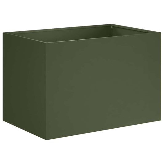 vidaXL Γλάστρα Κήπου Λαδί 50 x 40 x 40 εκ. Ψυχρής έλασης χάλυβας