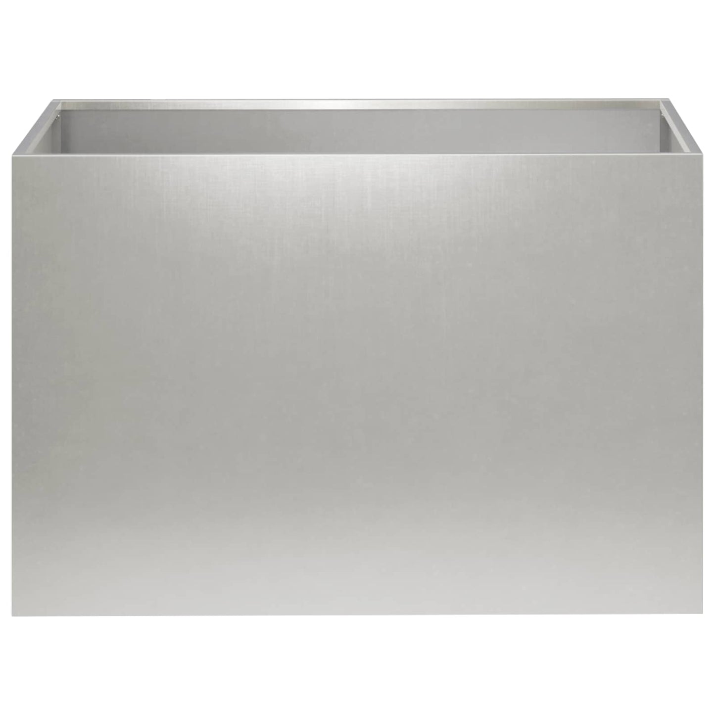 vidaXL Γλάστρα Κήπου 2 τμχ. Ασημί 50 x 40 x 40 εκ. Ανοξείδωτο Ατσάλι