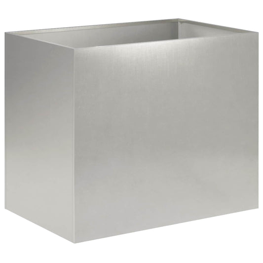 vidaXL Γλάστρα Κήπου Ασημί 50 x 40 x 50 εκ Ανοξείδωτο Ατσάλι