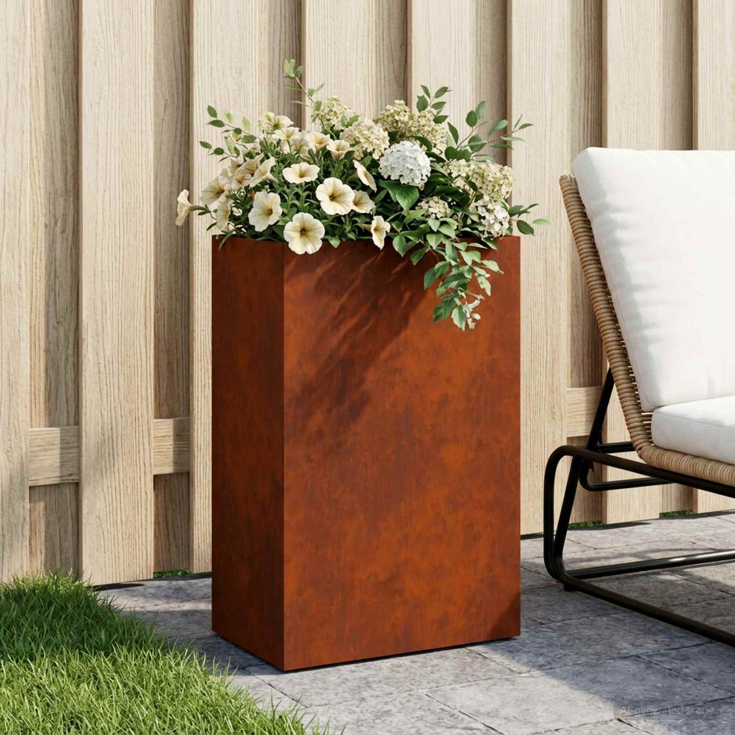 vidaXL Γλάστρα Κήπου Σκ rusty 50 x 40 x 75 εκ.