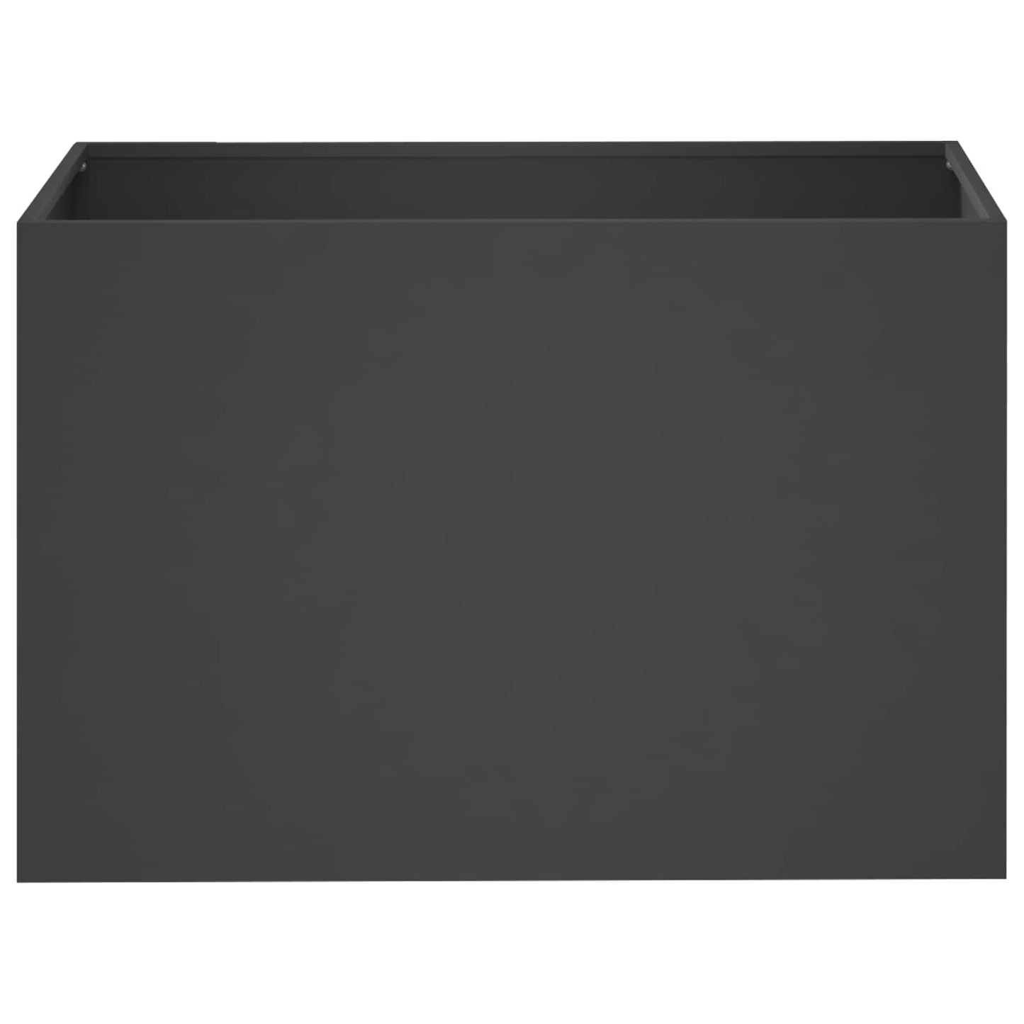 vidaXL Γλάστρα Κήπου Μαύρο 60 x 40 x 40 εκ. Ψυχρής έλασης χάλυβας