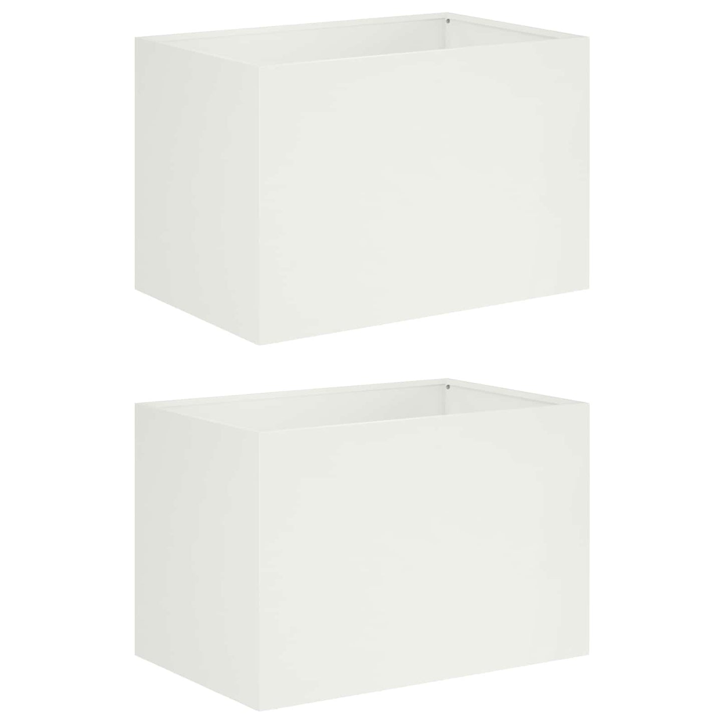 vidaXL Γλάστρα Κήπου 2 τμχ. Λευκό 60 x 40 x 40 εκ.