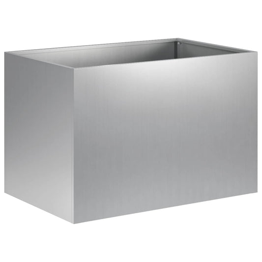vidaXL Γλάστρα Κήπου Ασημί 60 x 40 x 40 εκ. Γαλβανισμένος Χάλυβας