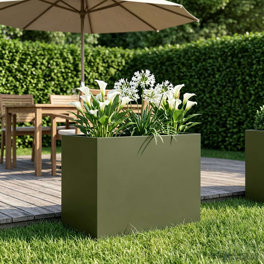 vidaXL Γλάστρα Κήπου Λαδί 60 x 40 x 50 cm Ψυχρής έλασης χάλυβας
