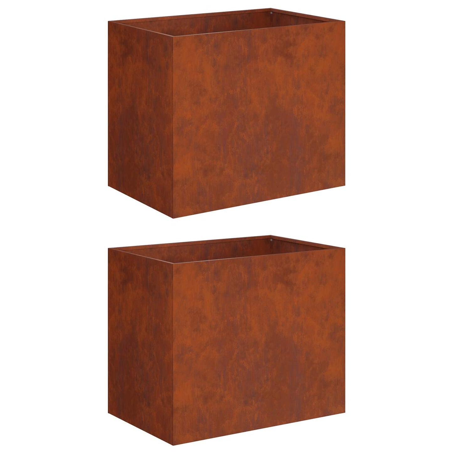 vidaXL Γλάστρα Κήπου 2 τμχ. Σκ rusty 60 x 40 x 50 cm