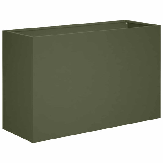 vidaXL Γλάστρα Κήπου Λαδί 80 x 40 x 50 cm Ψυχρής έλασης χάλυβας