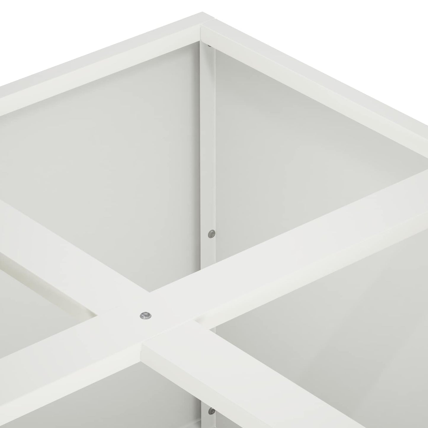 vidaXL Γλάστρα Κήπου Λευκό 100 x 100 x 20 cm Ψυχρής έλασης χάλυβας