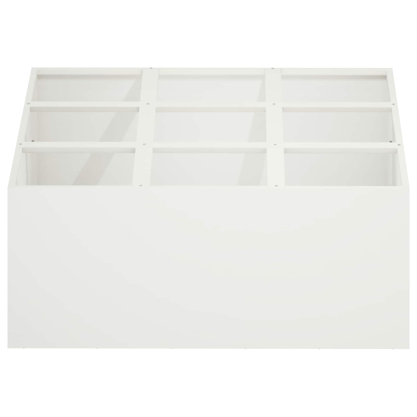 vidaXL Γλάστρα Κήπου Λευκό 100 x 100 x 20 cm Ψυχρής έλασης χάλυβας