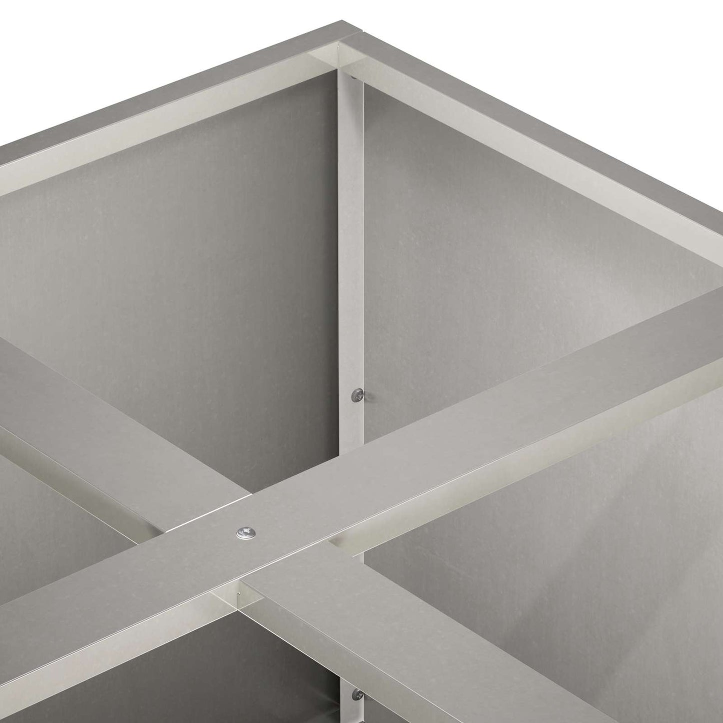 vidaXL Γλάστρα Κήπου Ασημί 100 x 100 x 20 cm Ανοξείδωτο Ατσάλι