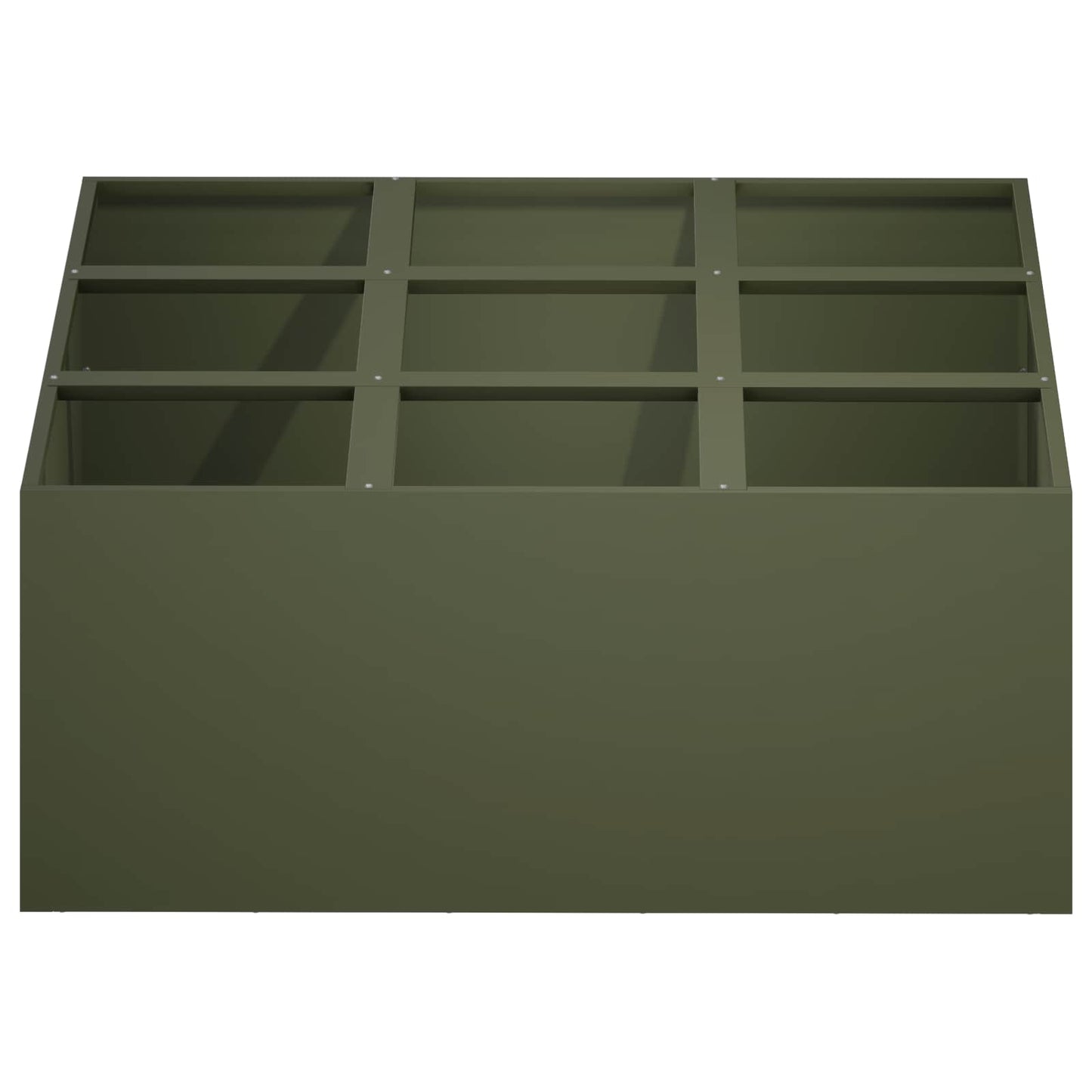 vidaXL Γλάστρα Κήπου Λαδί 100 x 100 x 30 cm Ψυχρής έλασης χάλυβας