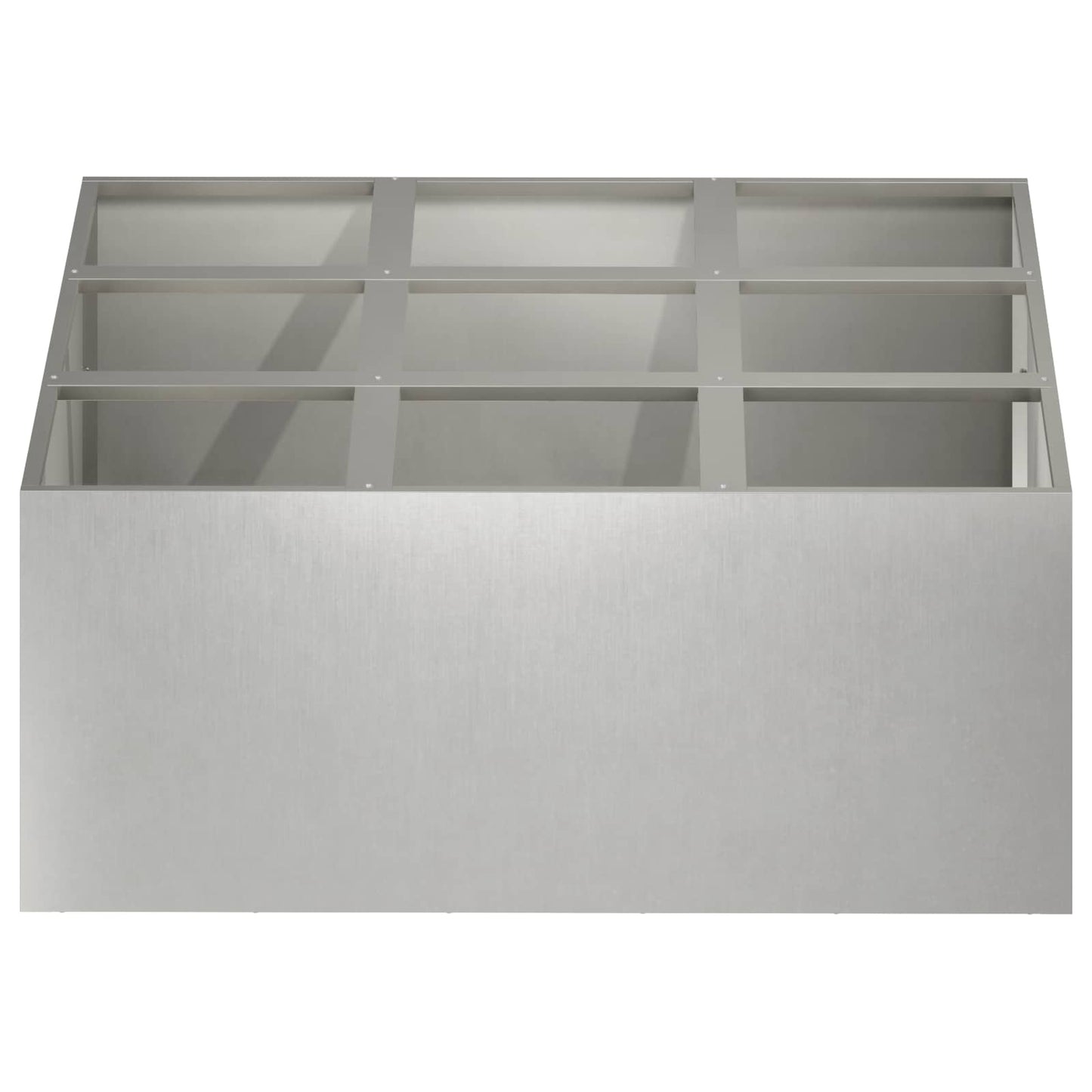 vidaXL Γλάστρα Κήπου Ασημί 100 x 100 x 30 cm Ανοξείδωτο Ατσάλι
