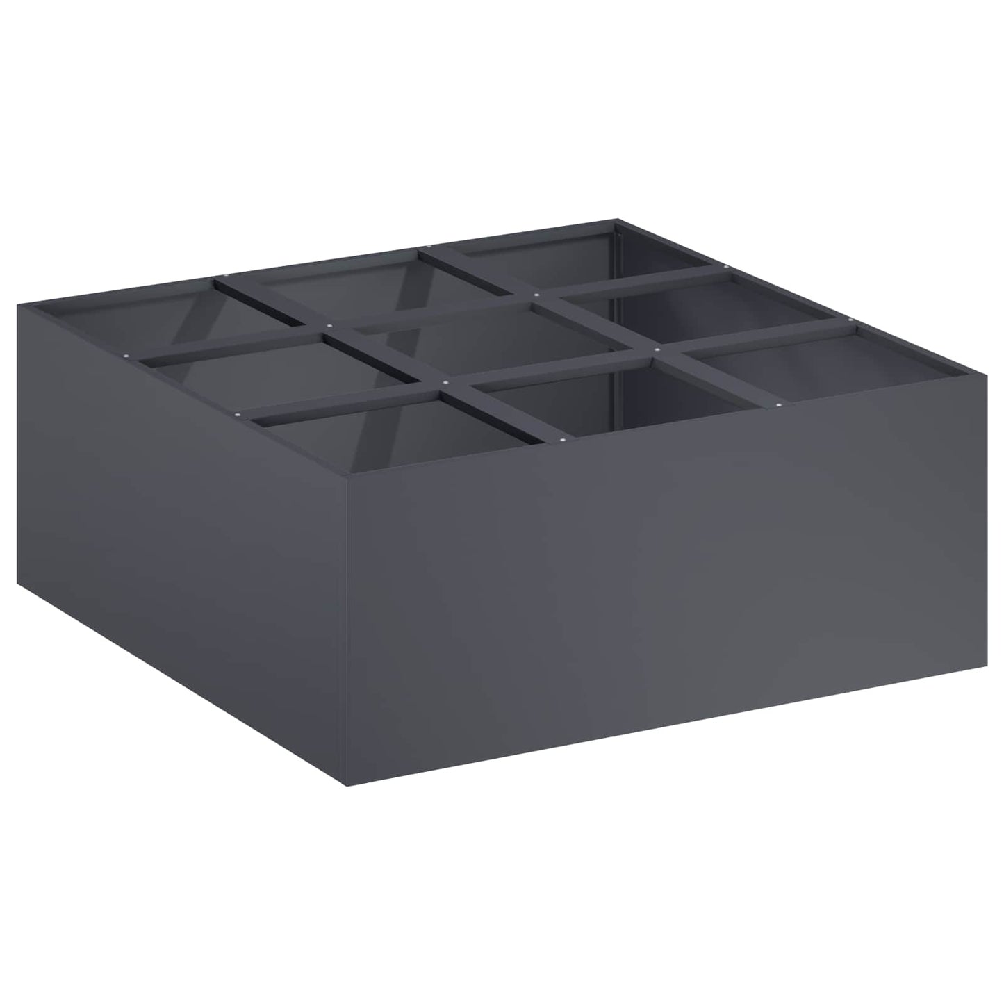 vidaXL Γλάστρα Κήπου Ανθρακί 100 x 100 x 40 cm Ψυχρής έλασης χάλυβας