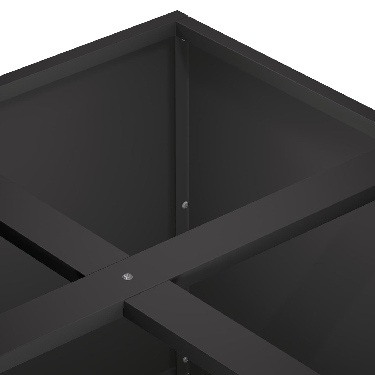 vidaXL Γλάστρα Κήπου Μαύρο 100 x 100 x 50 cm Ψυχρής έλασης χάλυβας