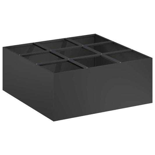 vidaXL Γλάστρα Κήπου Μαύρο 100 x 100 x 50 cm Ψυχρής έλασης χάλυβας