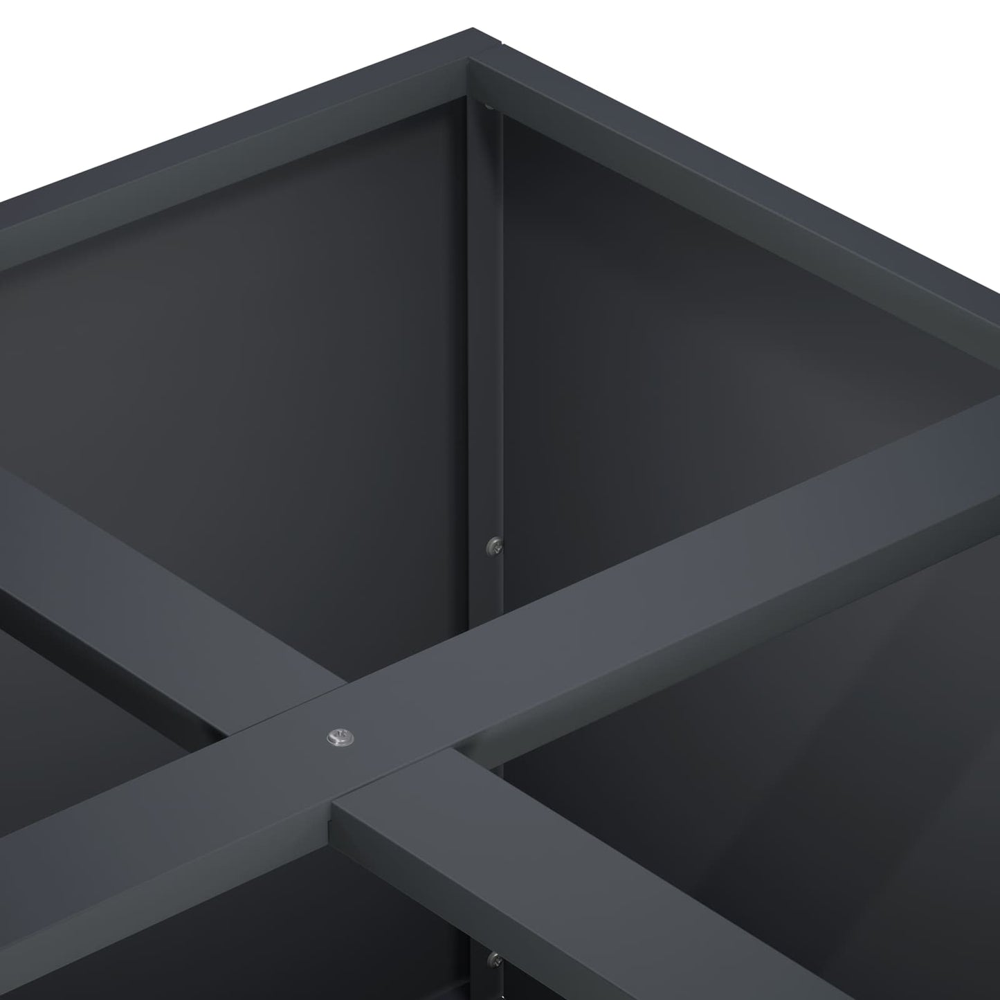 vidaXL Γλάστρα Κήπου Ανθρακί 100 x 100 x 50 cm Ψυχρής έλασης χάλυβας