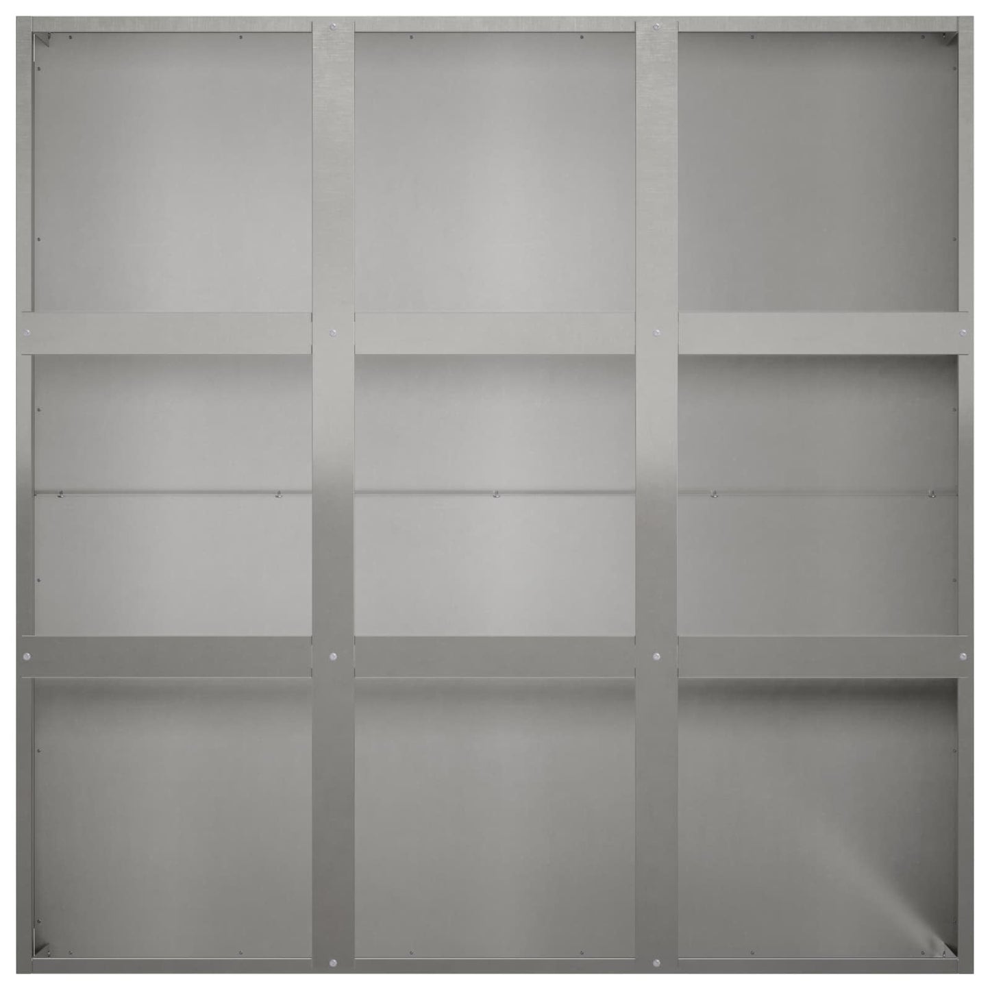 vidaXL Γλάστρα Κήπου Ασημί 100 x 100 x 50 cm Ανοξείδωτο Ατσάλι