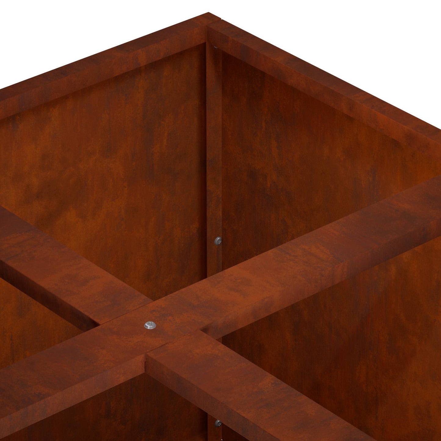 vidaXL Γλάστρα Κήπου Σκ rusty 100 x 100 x 50 cm