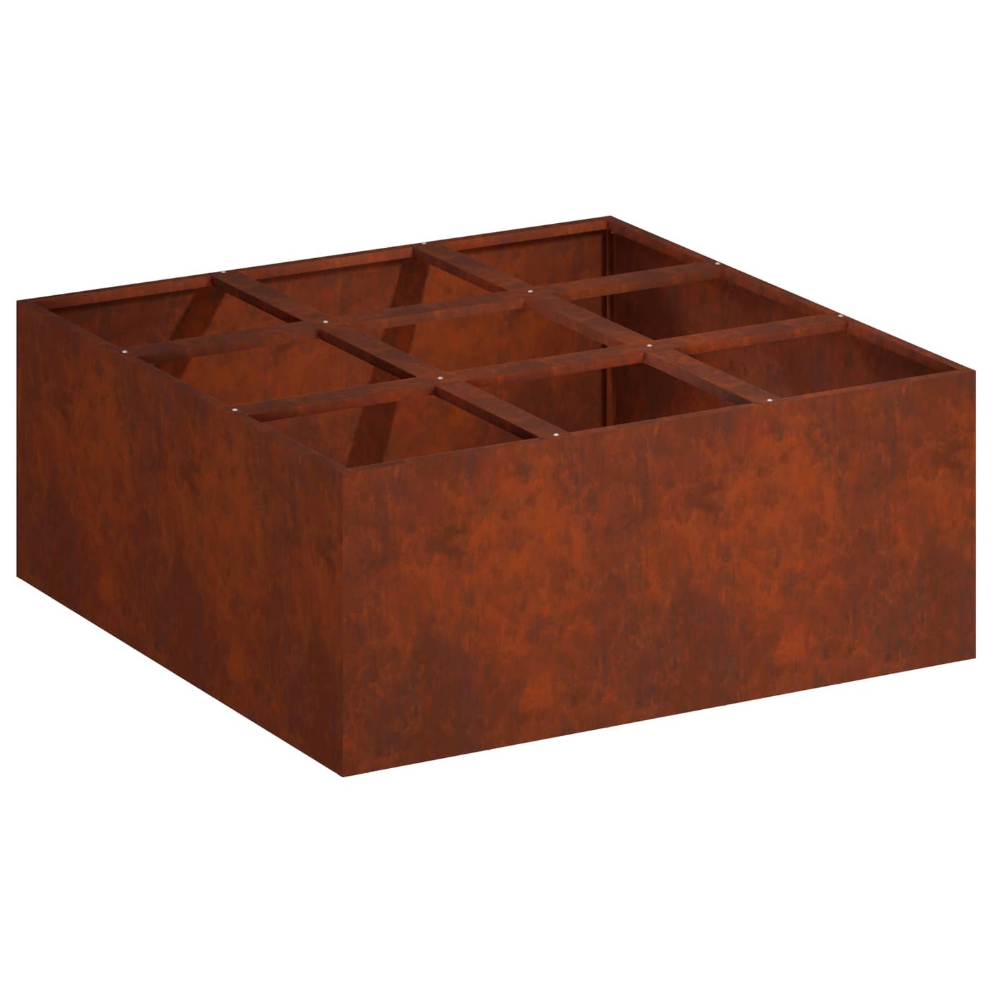 vidaXL Γλάστρα Κήπου Σκ rusty 100 x 100 x 50 cm