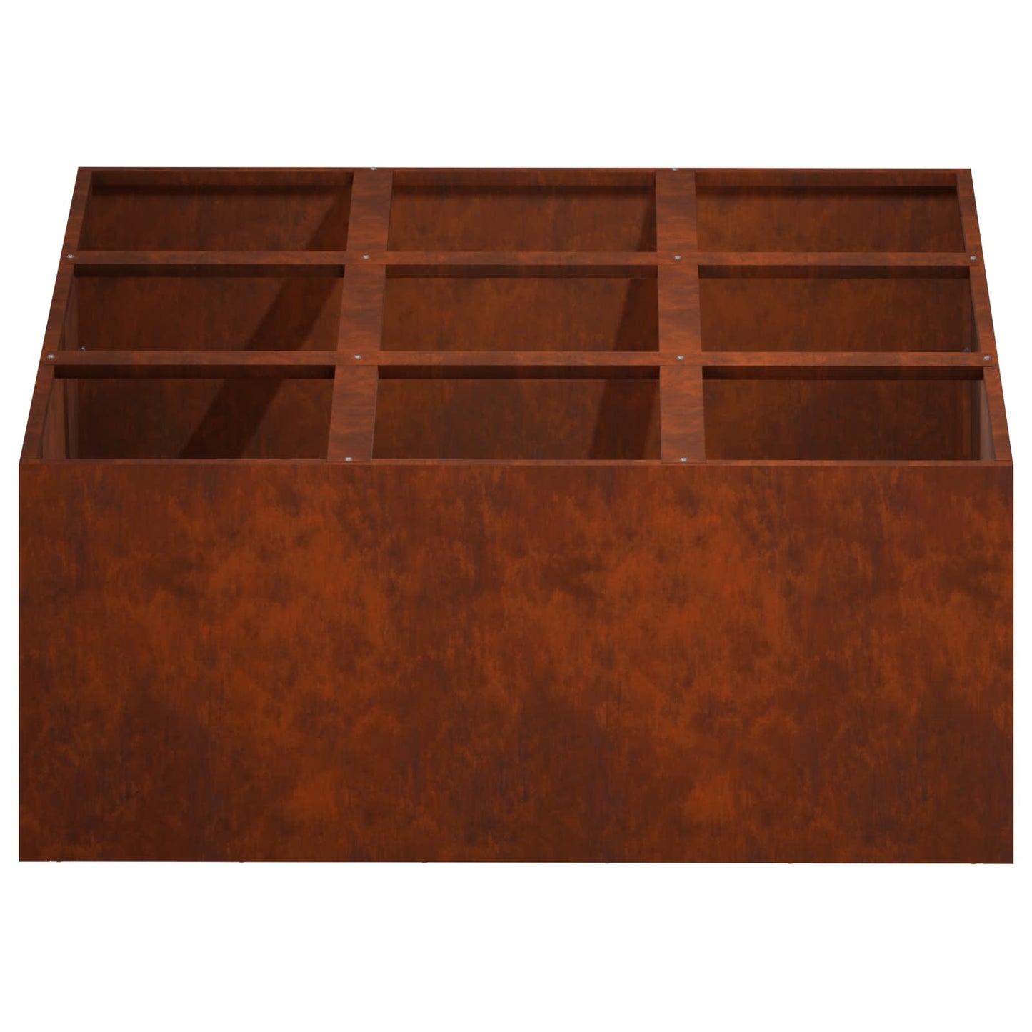 vidaXL Γλάστρα Κήπου Σκ rusty 100 x 100 x 50 cm